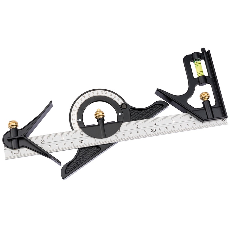 Draper 34704 Combination Square with Centre Head and Protractor