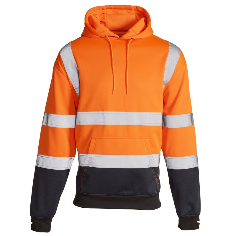Supertouch Hi-Vis 2-Tone Hoodie, Orange/Navy