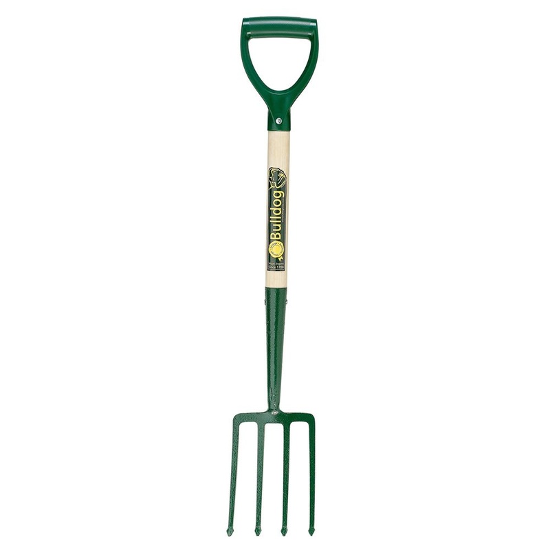 Bulldog 5788042510 Premier Junior Digging Fork 25, 4 Prongs, Plastic D Handle