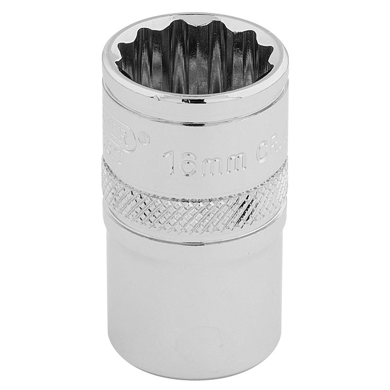 Draper 33160 16mm 12 Point Socket 1/2 Square Drive