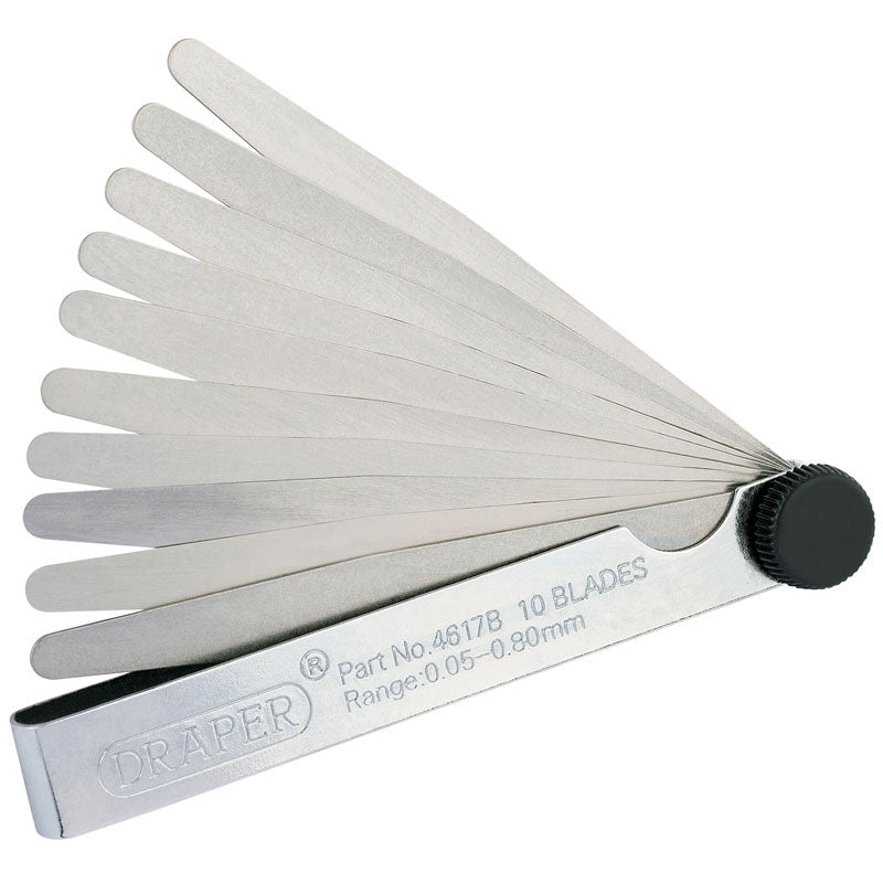 Draper 36169 10 Blade Metric Feeler Gauge Set