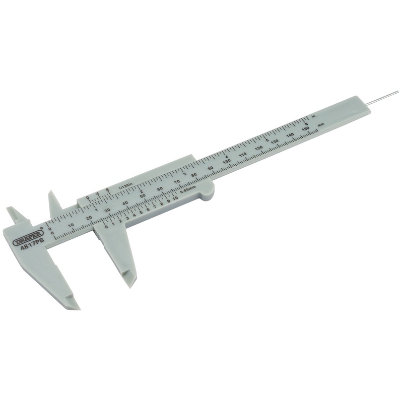 Draper 73863 0 – 150mm or 6 Plastic Vernier Caliper