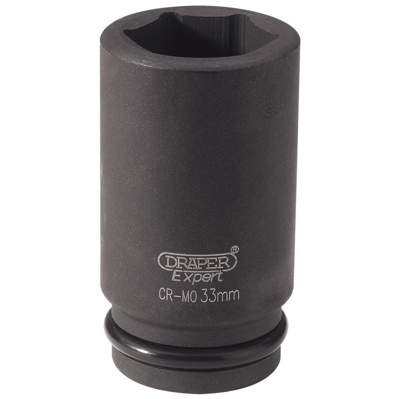 Draper 11899 HI-TORQ 6 Point Deep Impact Socket, 3/4 Sq. Dr., 33mm