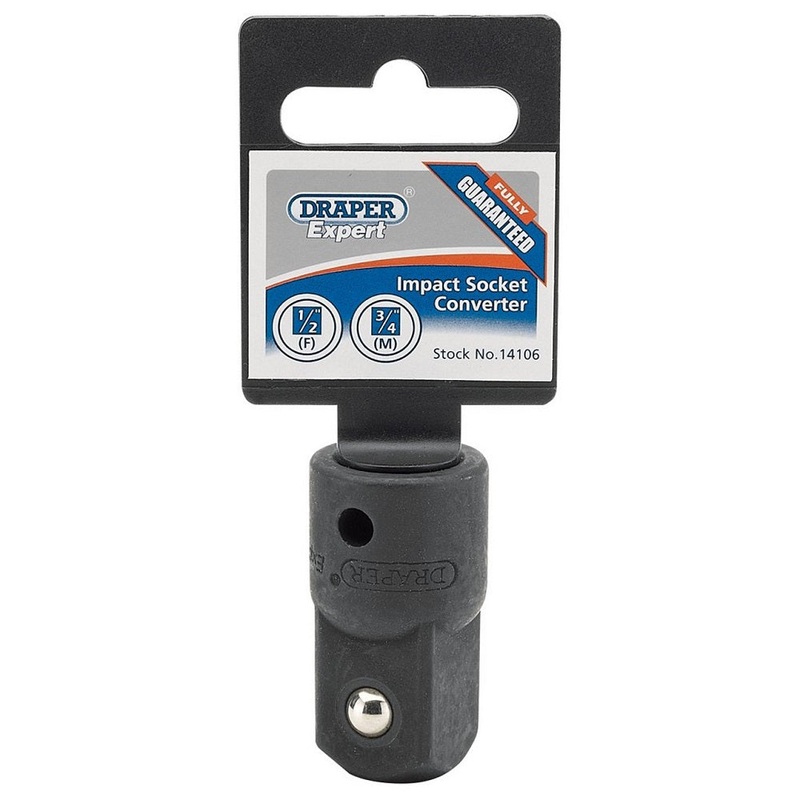 Draper 14106 Impact Socket Converter, 1/2(F) x 3/4(M)