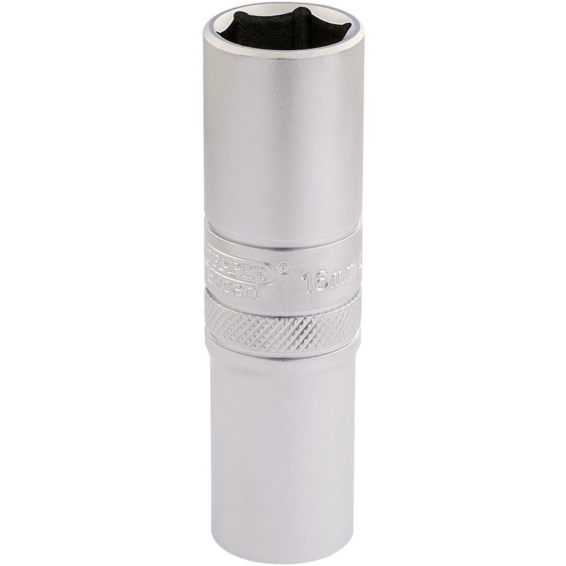 Draper 16648 6 Point Metric Deep Socket, 1/2 Sq. Dr., 16mm