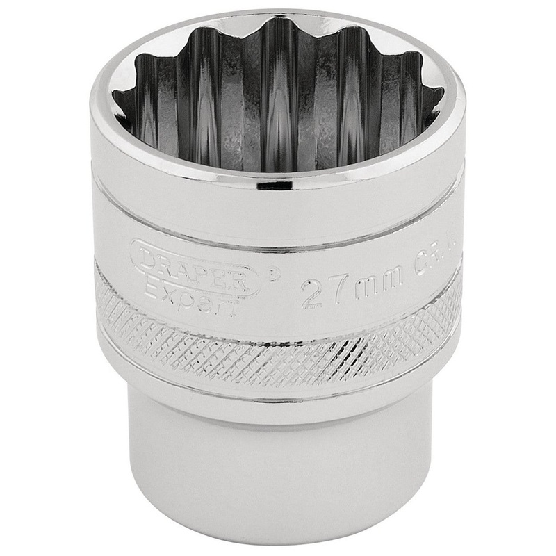 Draper 33442 27mm 12 Point Socket 1/2 Dr