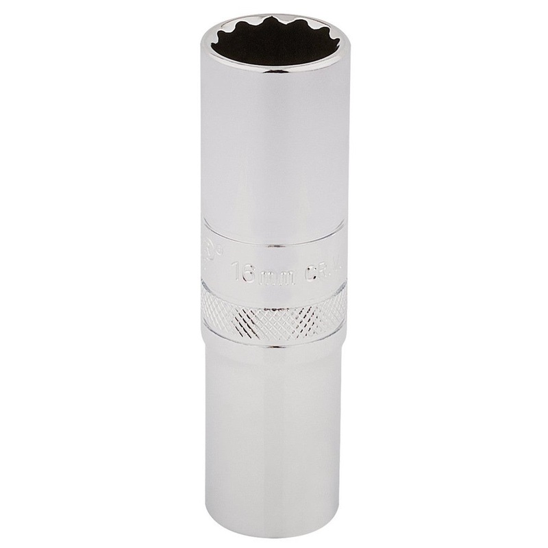 Draper 33734 HI-TORQ 12 Point Deep Socket, 1/2 Sq. Dr., 16mm