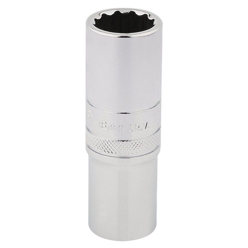 Draper 33741 HI-TORQ 12 Point Deep Socket, 1/2 Sq. Dr., 18mm