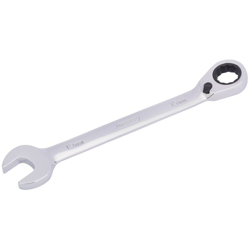 Draper 52008 HI-TORQ Metric Reversible Ratcheting Combination Spanner, 19mm
