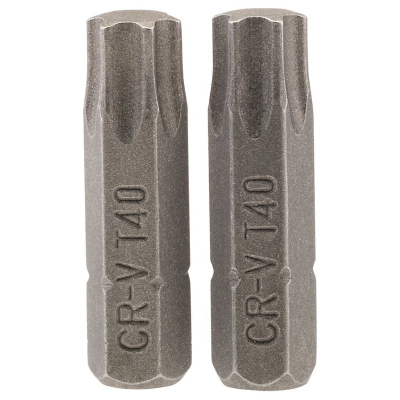 Draper 66437 TX-STAR Insert Bit, 1/4 Hex, 25mm Long, T40 (Pack of 2)