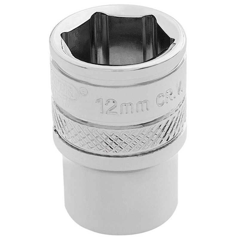 Draper 32569 HI-TORQ 6 Point Socket, 1/4 Sq. Dr., 12mm