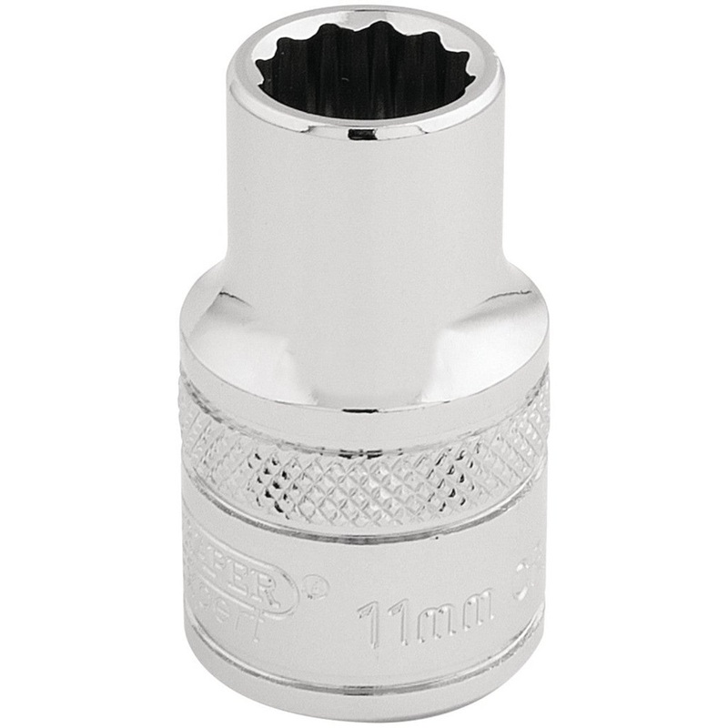 Draper 33095 HI-TORQ 12 Point Socket, 1/2 Sq. Dr., 11mm
