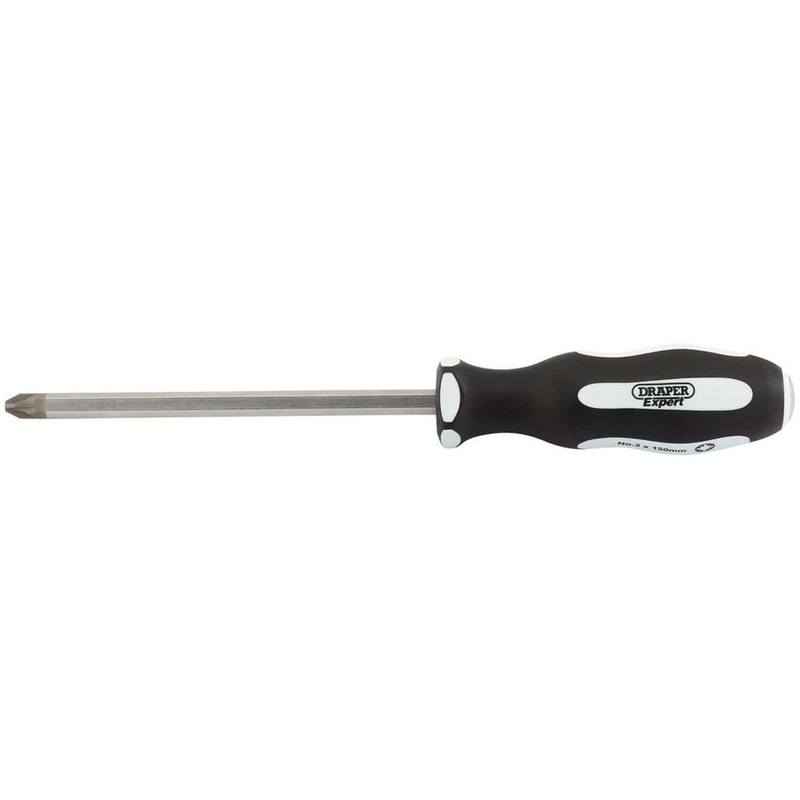 Draper 35232 ‘Pound Thru’ PZ TYPE Soft Grip Screwdriver, No.3 x 150mm