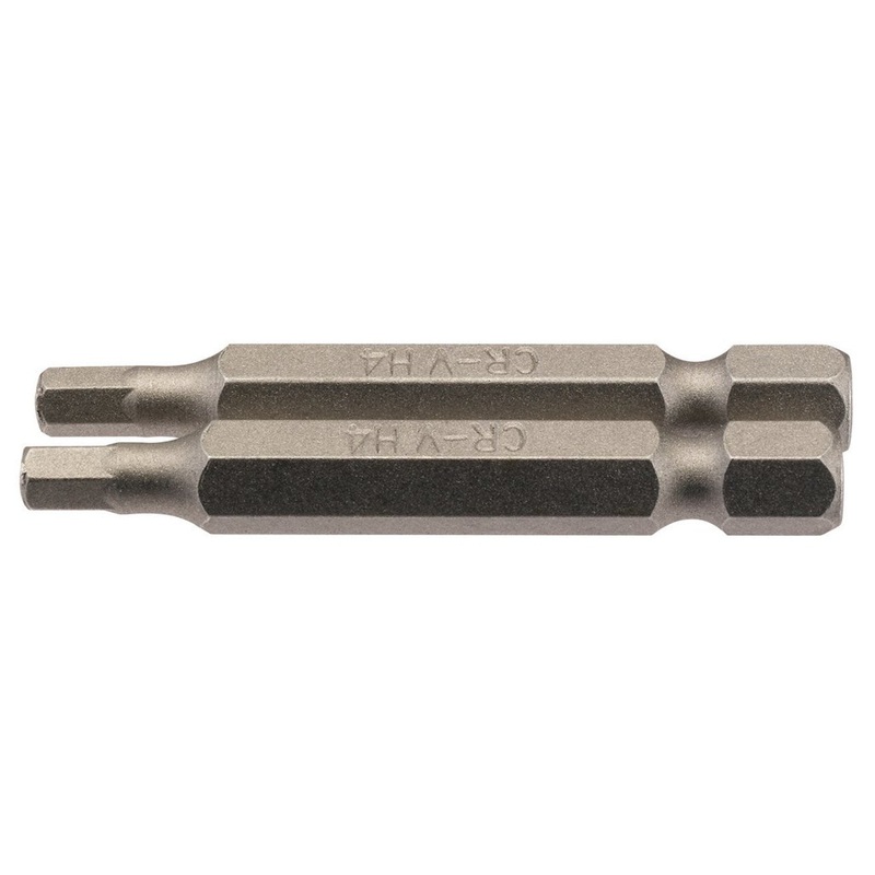 Draper 64254 Hexagonal Insert Bit, 4mm, 1/4 Hex, 50mm Long (Pack of 2)