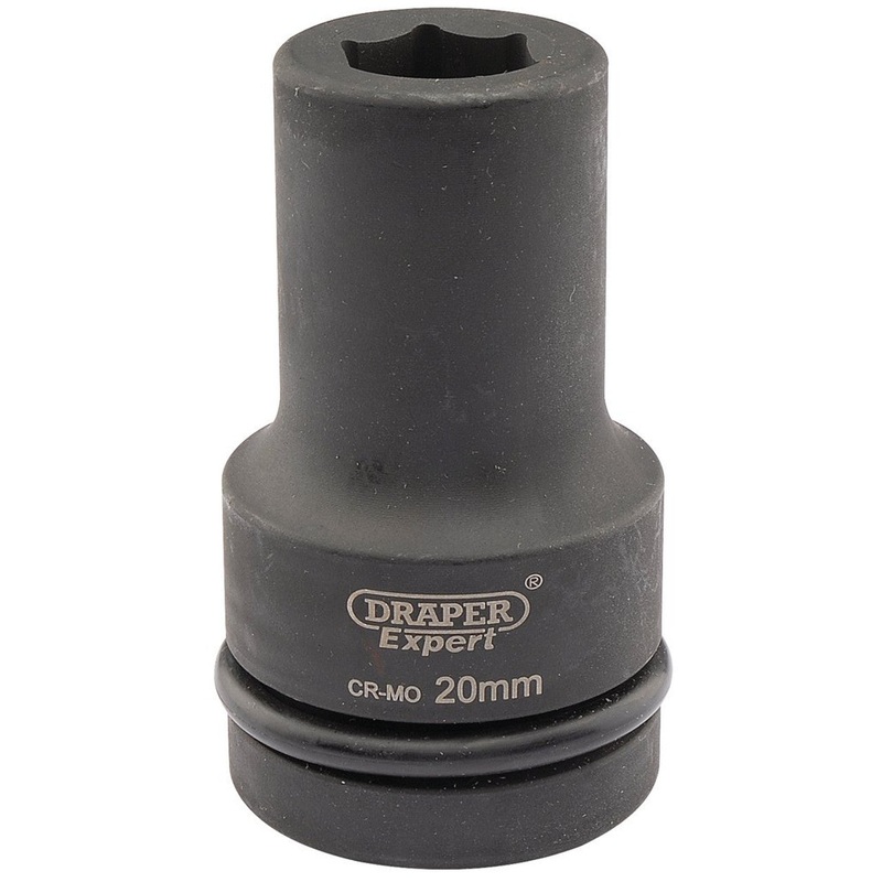 Draper 05135 Expert HI-TORQ 6 Point Deep Impact Socket, 1 Sq. Dr., 20mm