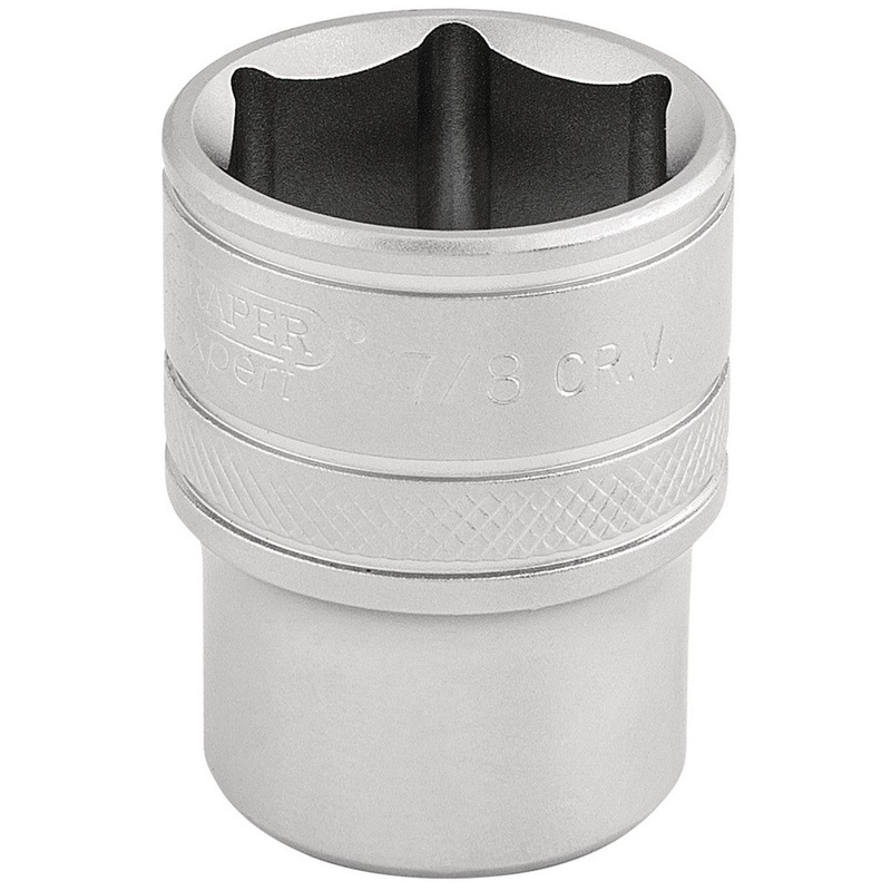 Draper 16632 6 Point Imperial Socket, 1/2 Sq. Dr., 7/8