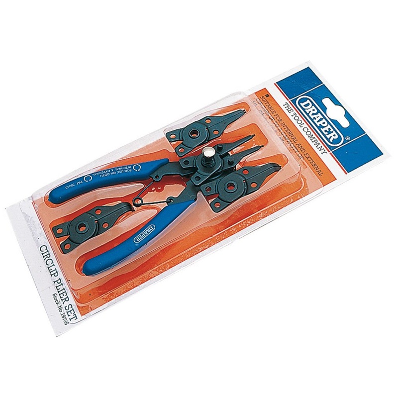 Draper 19735 Circlip Pliers Set, 165mm (5 Piece)