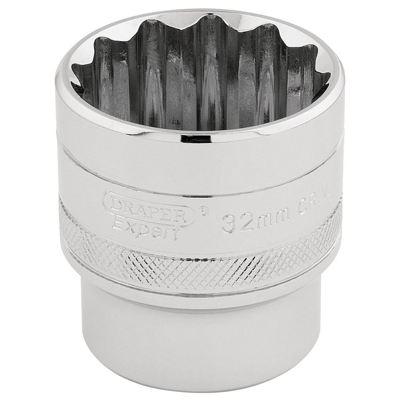Draper 33593 32mm 12 Point Socket 1/2 Dr