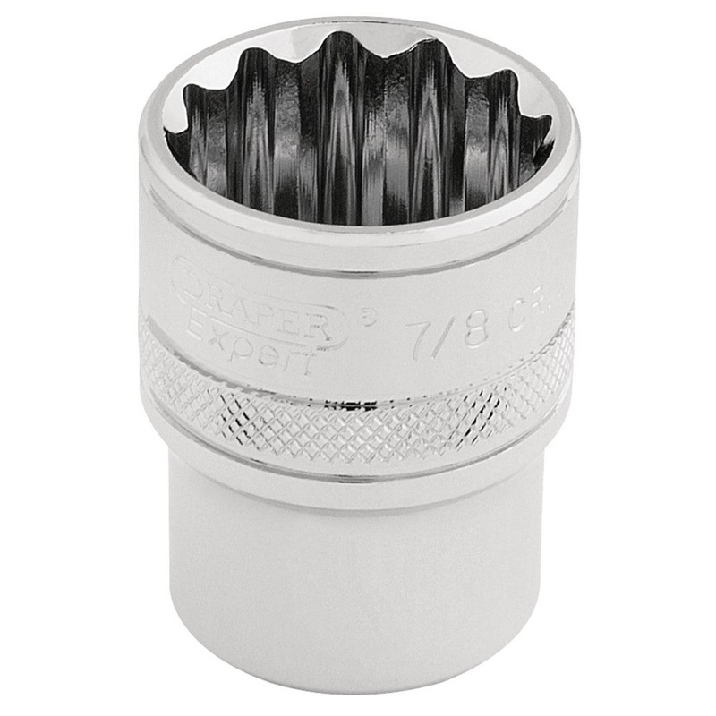 Draper 33661 HI-TORQ 12 Point Socket, 1/2 Sq. Dr., 7/8