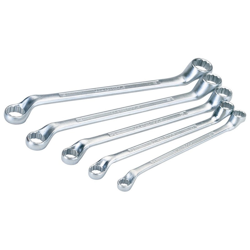 Draper 35089 Cranked Metric Ring Spanner Set (5 Piece)