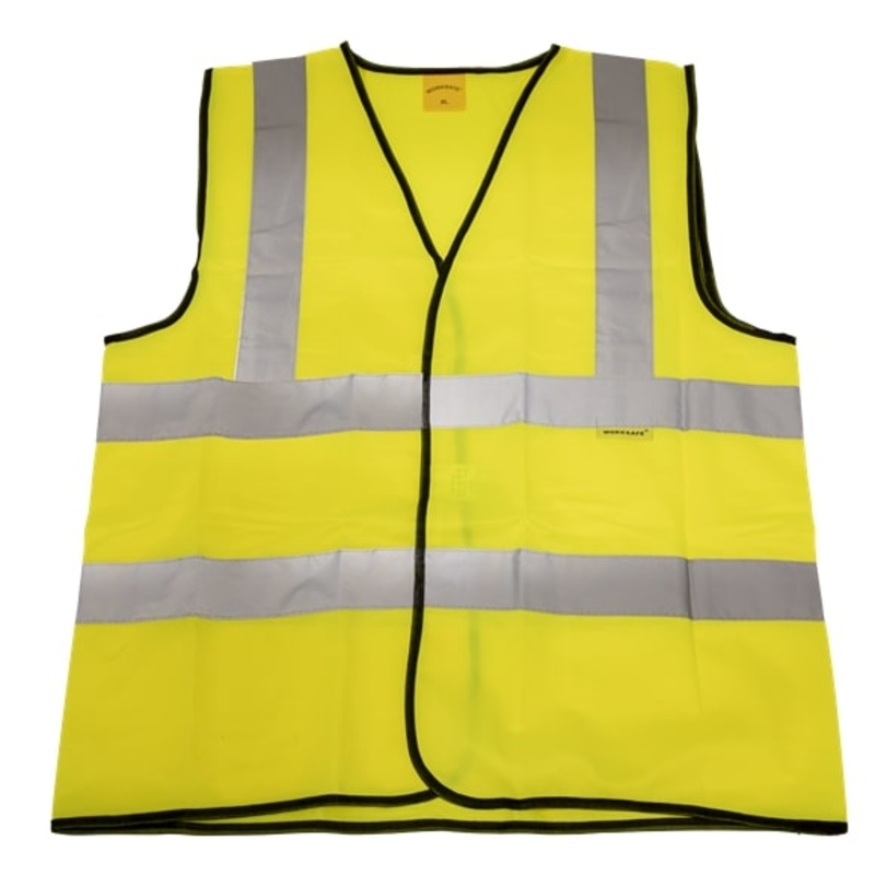 Sealey 9804XL Hi-Vis Waistcoat (Site & Road Use) Yellow – X-Large