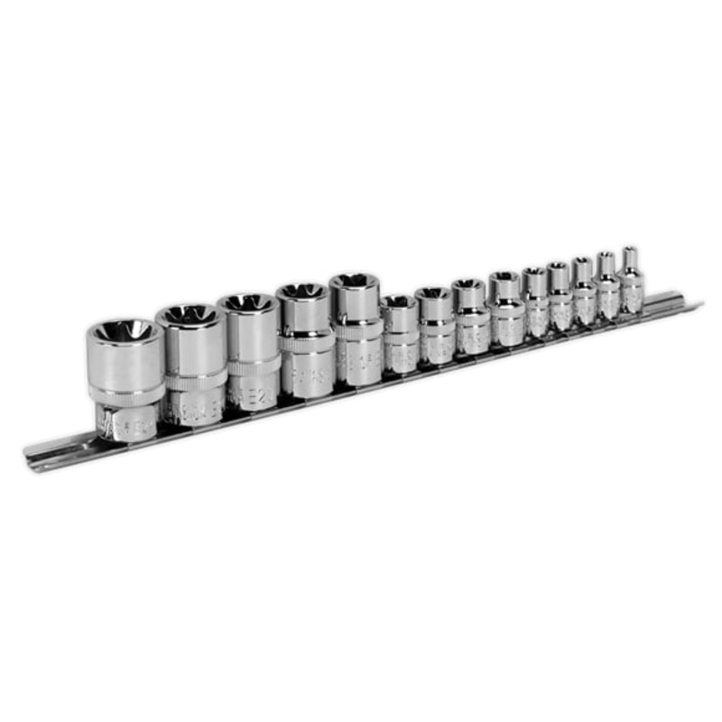 Sealey AK618 TRX-Star* Socket Set 14pc 1/4, 3/8 & 1/2Sq Drive E4-E24