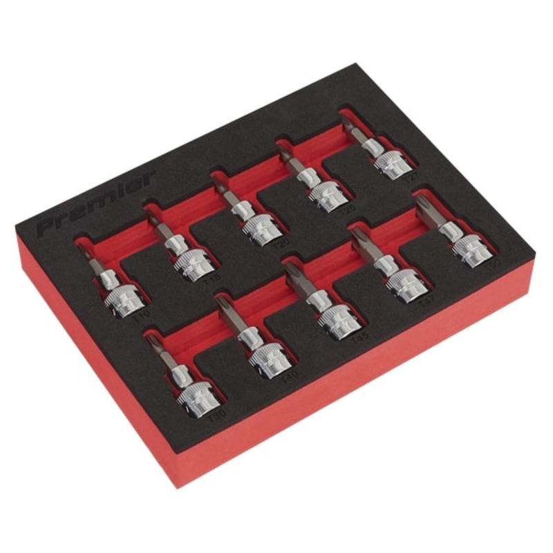 Sealey AK6242 10pc 3/8Sq Drive TRX-Star* Socket Bit Set