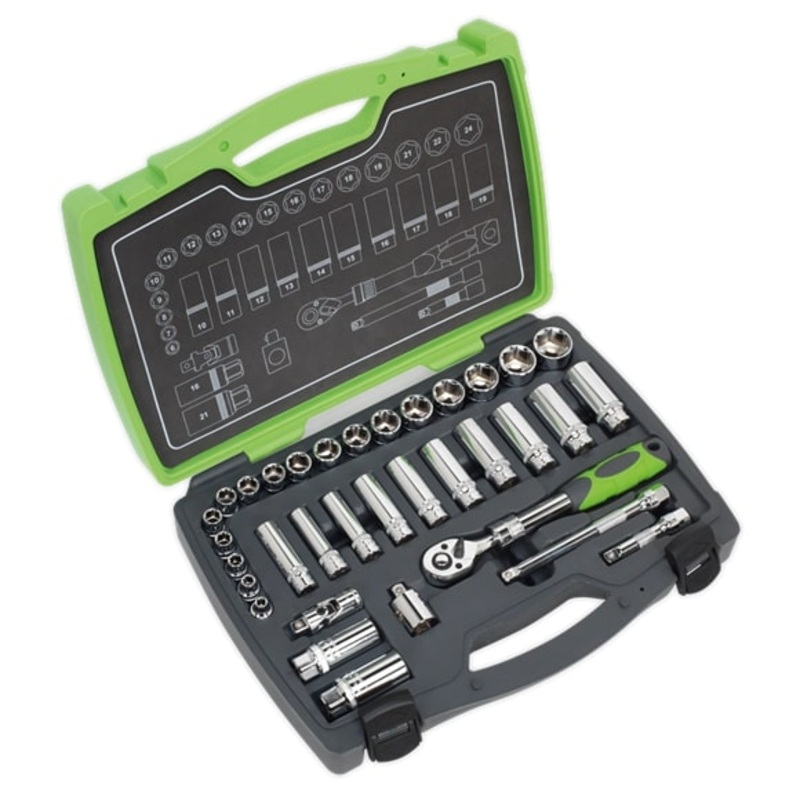 Sealey AK7960 34pc 3/8Sq Drive Socket Set