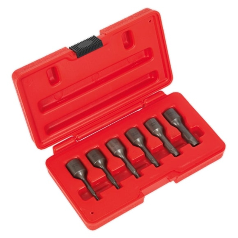 Sealey AK8185 6pc 3/8”Sq Drive Screw Extractor Set