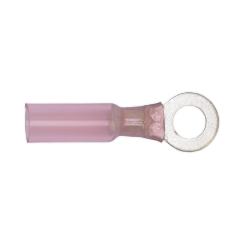 Sealey RTSR2564 6.4mm Red Heat Shrink Ring Terminal – Pack of 25