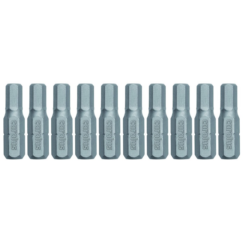 Gedore Carolus 2254964 Screwdriver Bits, Value Pack 10 Pcs, In-Hex 2 mm