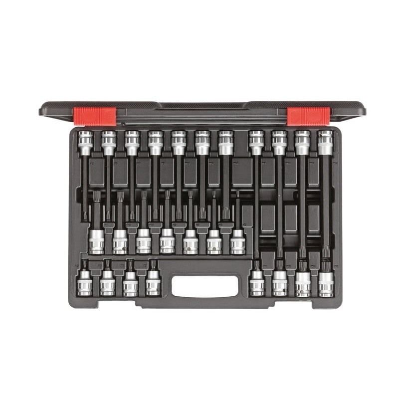 Gedore Carolus 3021181 Screwdriver Bit Socket Set 1/2 XZN 26 Pcs