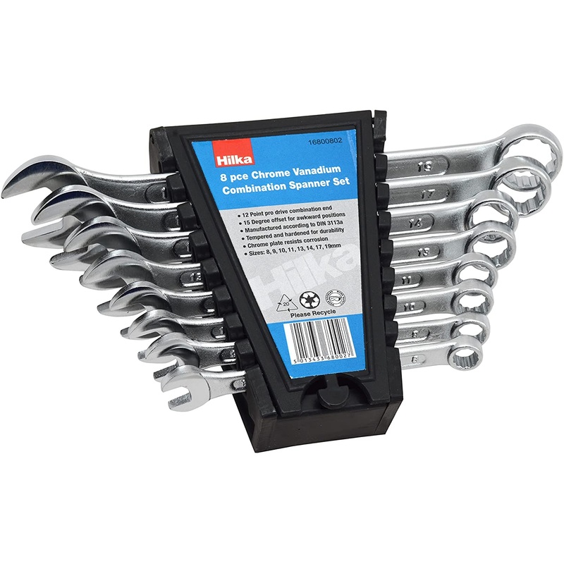 Hilka 8 Piece Combination Spanner Metric