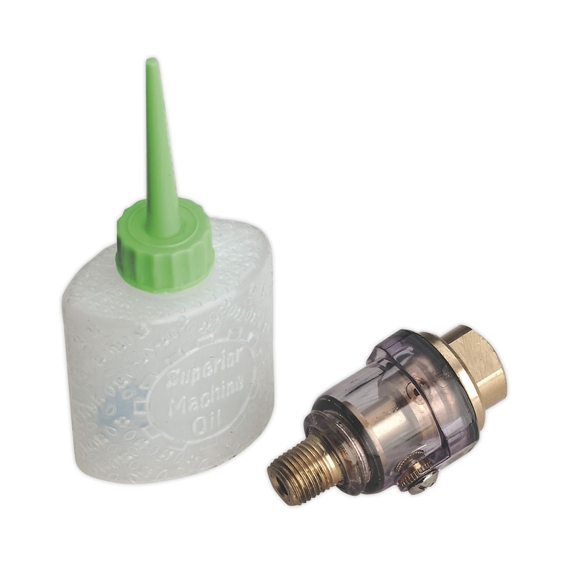 Sealey SA111 Mini In-Line Air Tool Oiler 1/4BSP with Filler