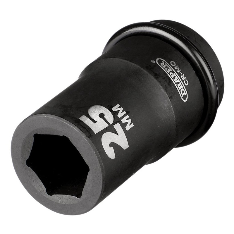 Draper 05140 HI-TORQ? 6 Point Deep Impact Socket, 1 Sq. Dr., 25mm