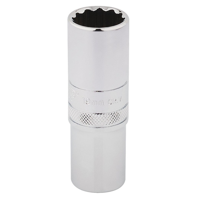 Draper 33772 HI-TORQ? 12 Point Deep Socket, 1/2 Sq. Dr., 19mm