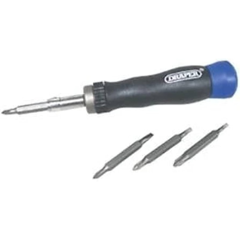 Draper 51877 8 Piece Ratchet Screwdriver & Bit Set