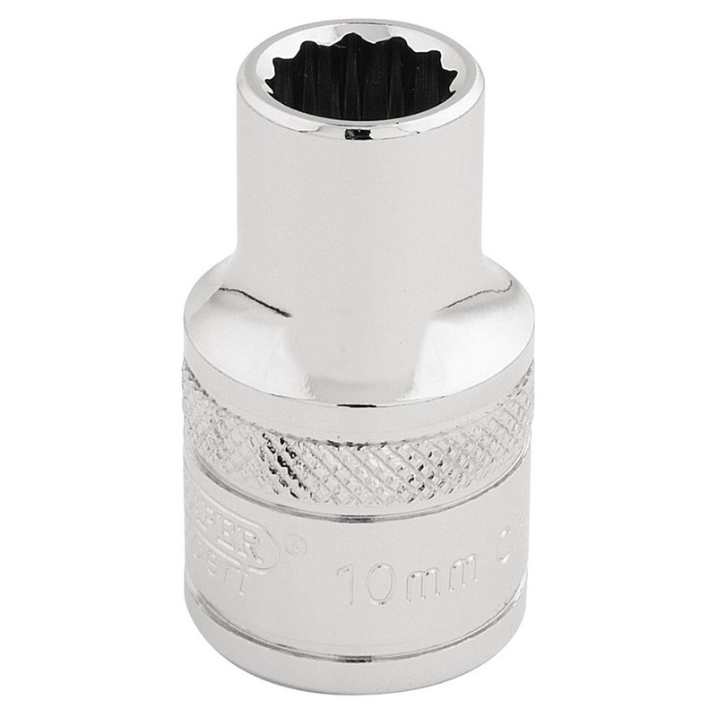 Draper 33093 HI-TORQ 12 Point Socket, 1/2 Sq. Dr., 10mm