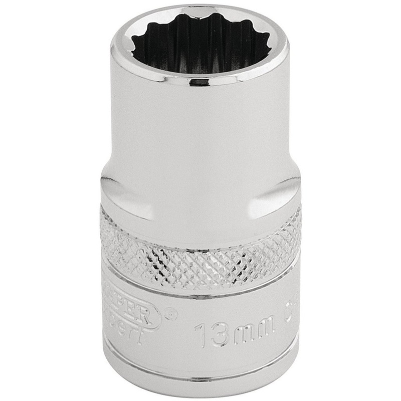 Draper 33105 HI-TORQ 12 Point Socket, 1/2 Sq. Dr., 13mm