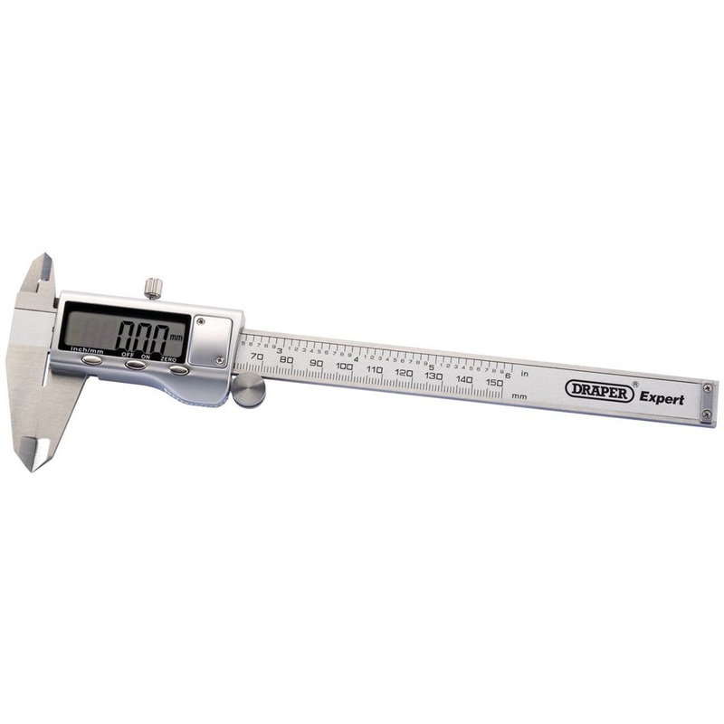 Draper 80859 Dual Reading Digital Vernier Caliper, 0 – 150mm