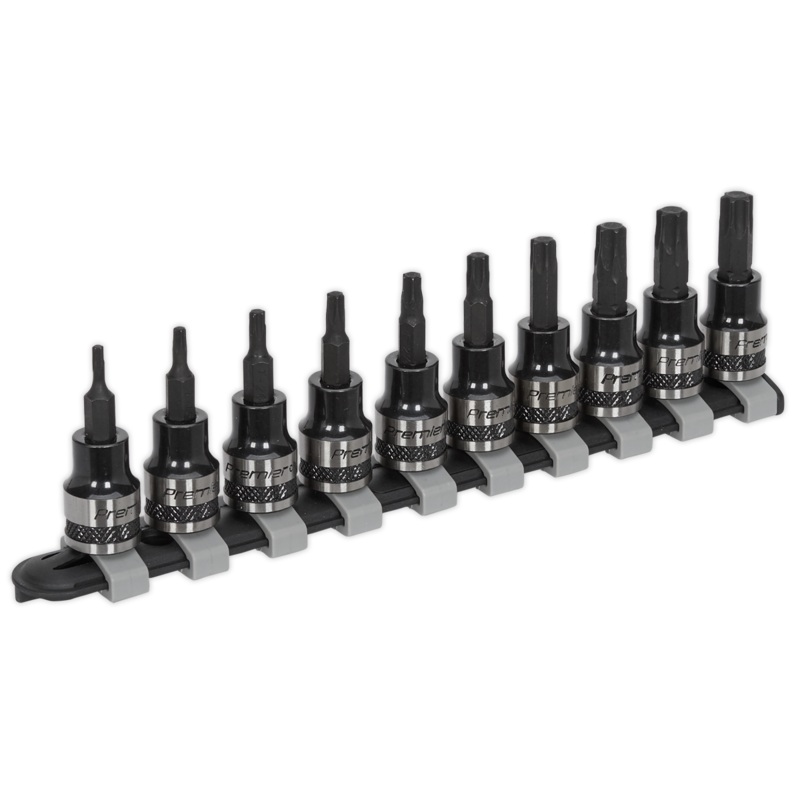 Sealey AK6207B TRX-Star* Socket Bit Set 10pc 3/8Sq Drive Black Series