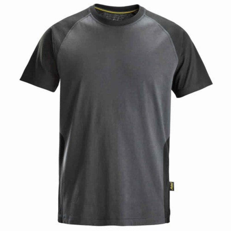 Snickers 2550 Two-Coloured T-Shirt, Black/Steel Grey