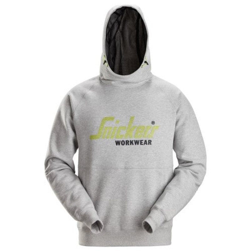 Snickers 2845 Logo Hoodie, Grey Melange