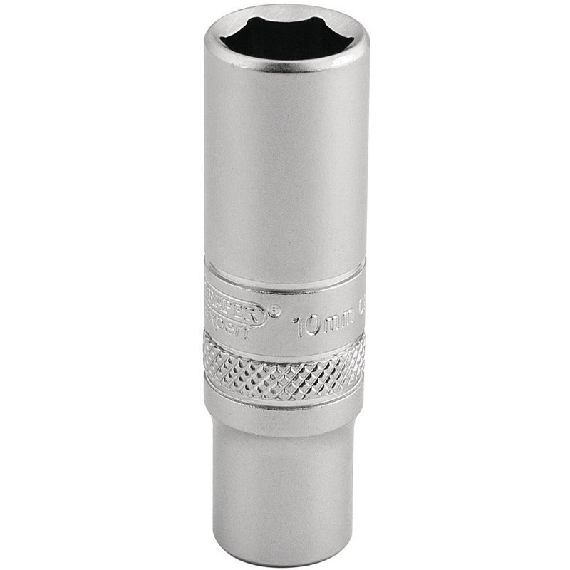 Draper 16529 6 Point Deep Socket, 1/4 Sq. Dr., 10mm