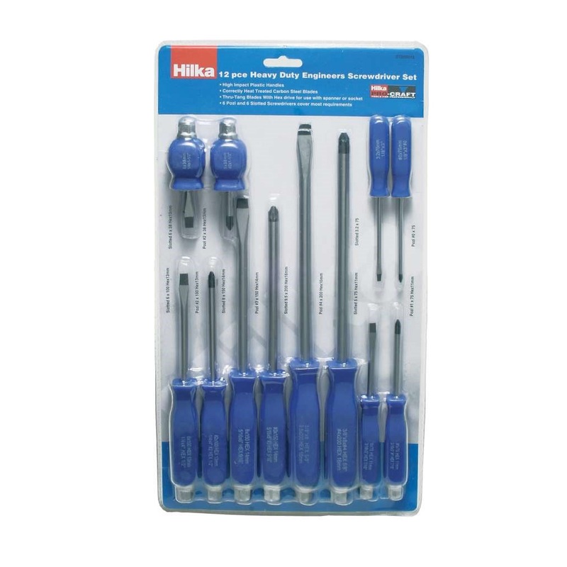 Hilka 12 Piece Mechanics Screwdriver Set Pro Craft