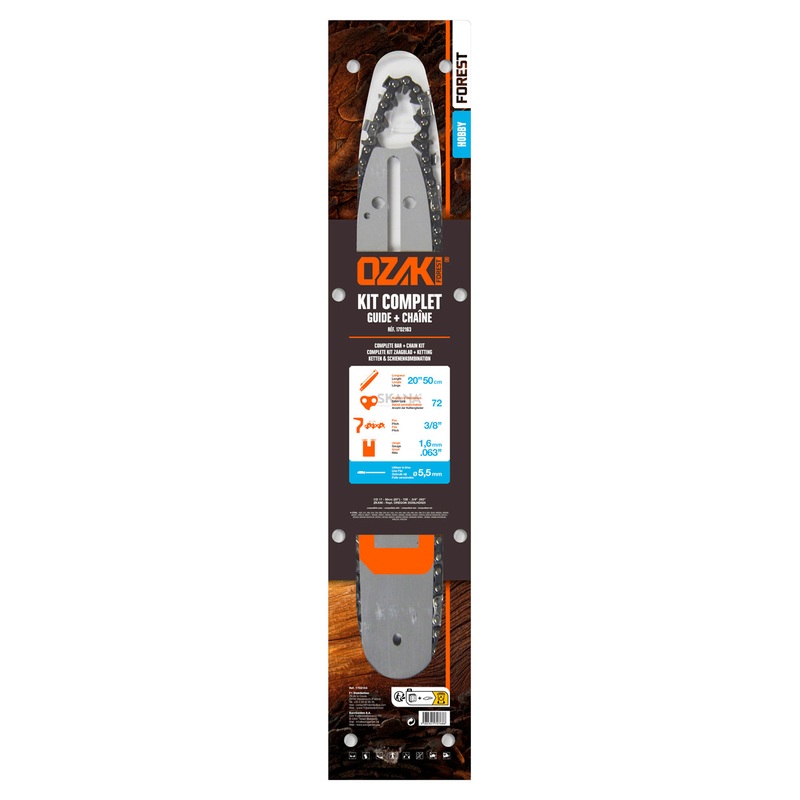 Ozaki 20 Chainsaw Bar & Chain Combo 3/8” 1.6mm