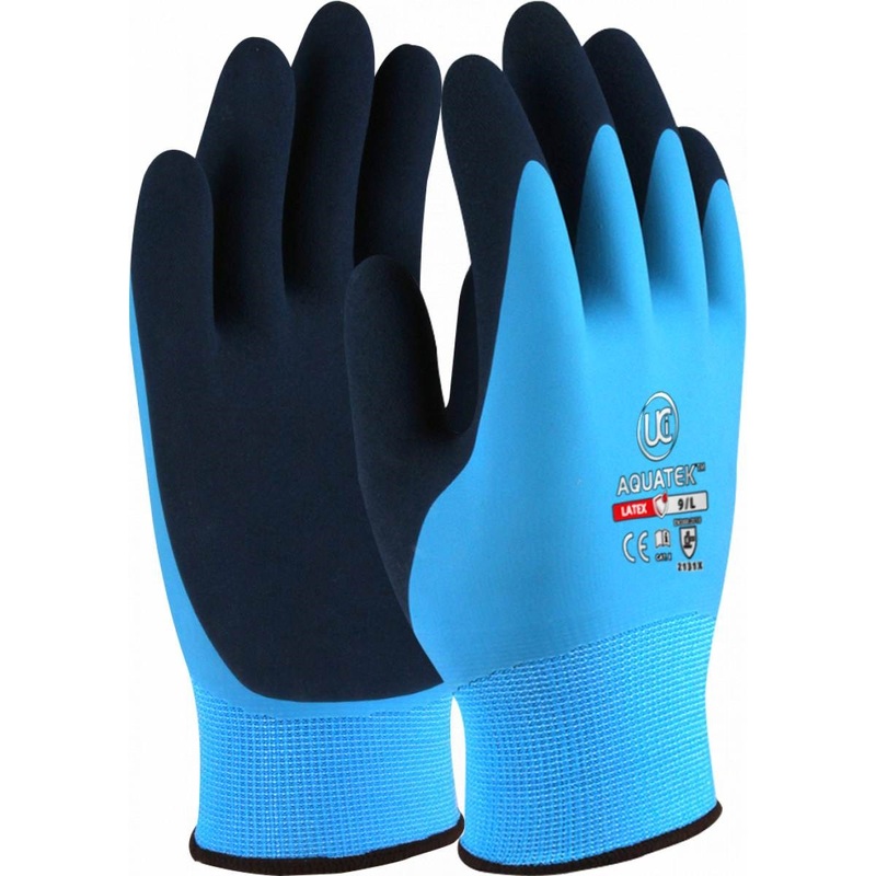 Ultimate Industrial Aquatek Dual Coated Latex Knitted Wrist Gloves